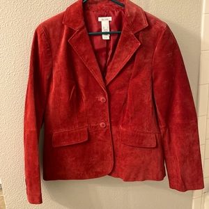 Liz & Company, Blazer, Suede, Only Worn Once